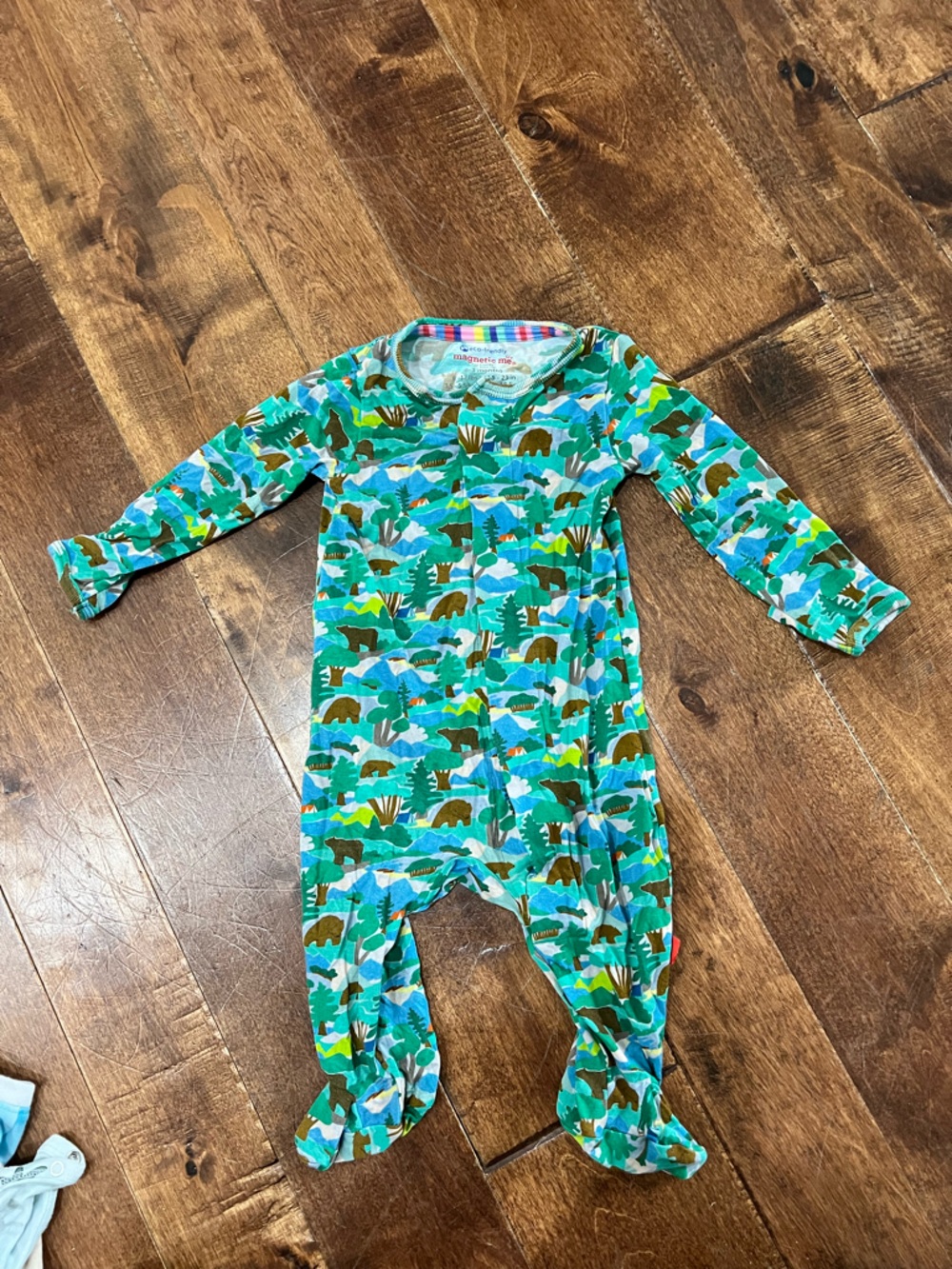 Magnetic Me Green Blue Woodland Bear One-Piece